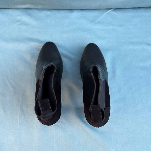 AllSaints Black Sahara Leather / Suede Boot sz 7 /EU 37 NWOT Chelsea bootie moto - Picture 5 of 9